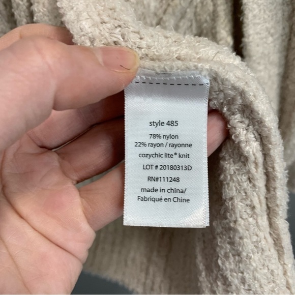 BAREFOOT DREAMS Cozychic Lite Coastal Waffle Knit Cardigan Sweater - Picture 7 of 8